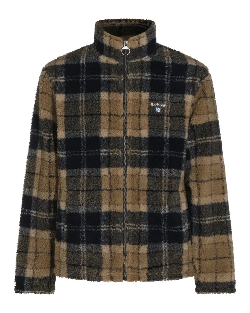 Barbour Fleecejacke mit Schottenkaro - Nude Nude