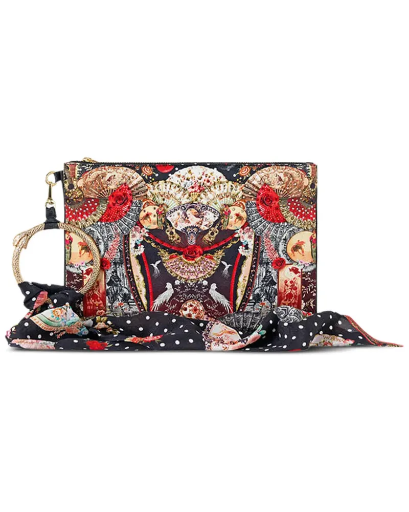 Camilla ring scarf clutch bag - Schwarz Schwarz