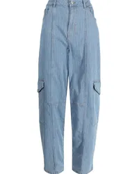 Ganni Gestreifte Jeans Blau