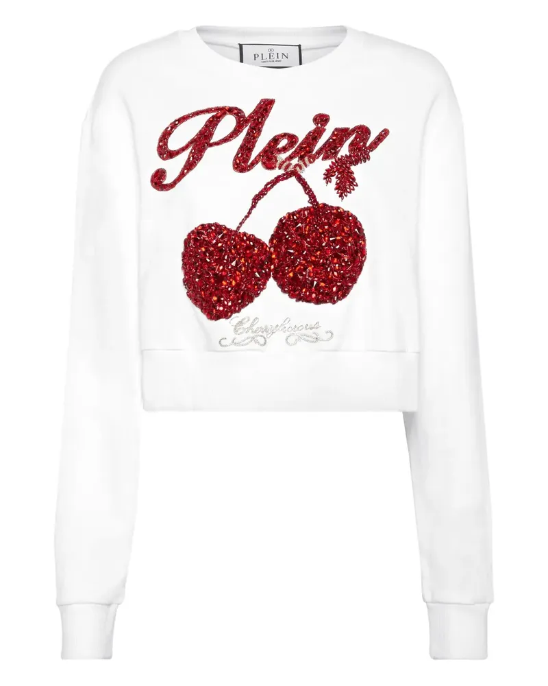 Philipp Plein Cherries logo lettering sweatshirt - Weiß Weiß