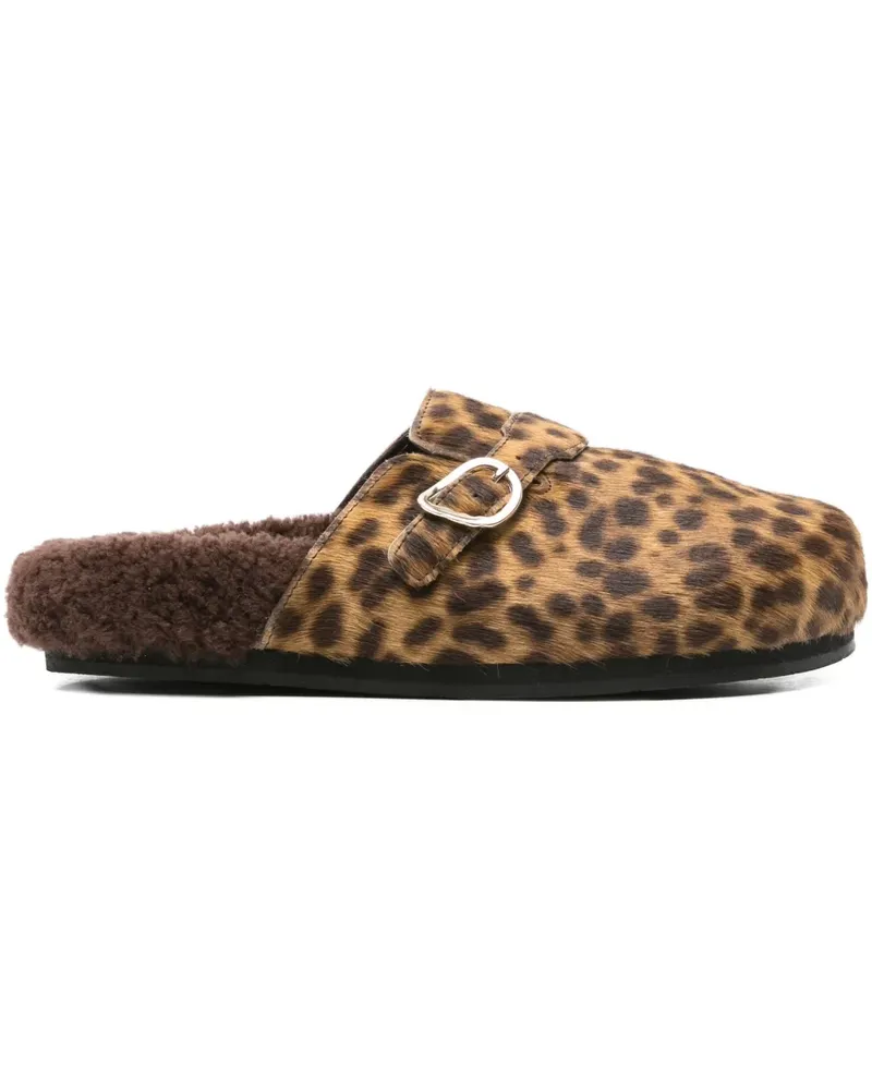 Ancient Greek Sandals Vasilitsa leopard-print mules - Braun Braun