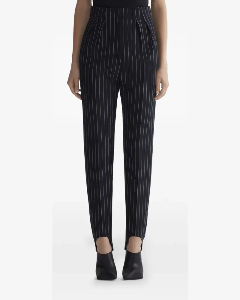 Thierry Mugler Hose mit Nadelstreifen - Schwarz Schwarz