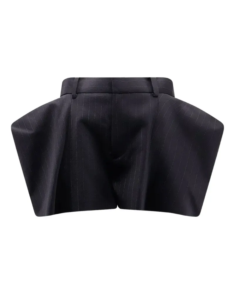 Sacai Ausgestellte Shorts mit Nadelstreifen - Blau Blau