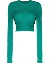 AMBUSH Gestrickter Cropped-Pullover Blau