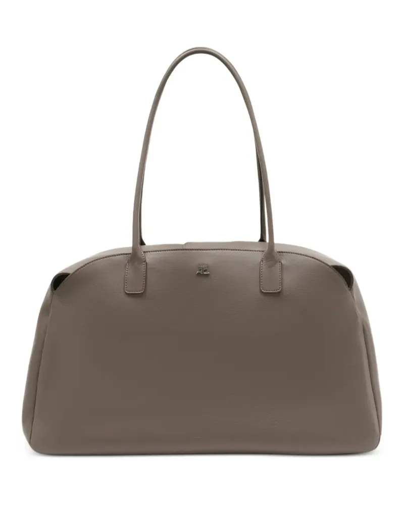 Courrèges Maxi Strip Schultertasche - Braun Braun