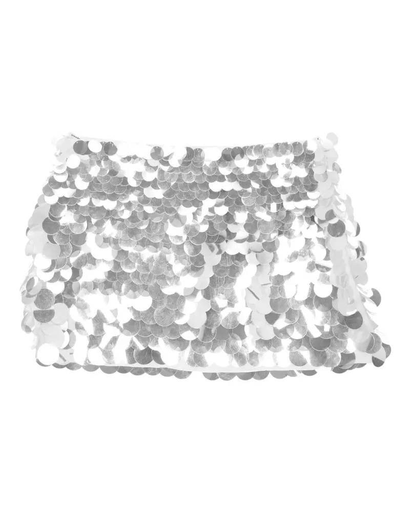 Retrofête Arazi sequin-embellished mini skirt - Silber Silber