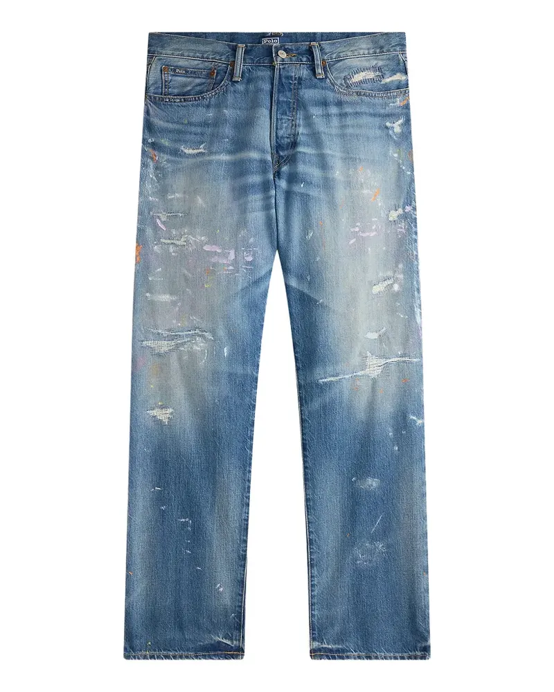 Ralph Lauren Vintage Classic Jeans im Distressed-Look - Blau Blau