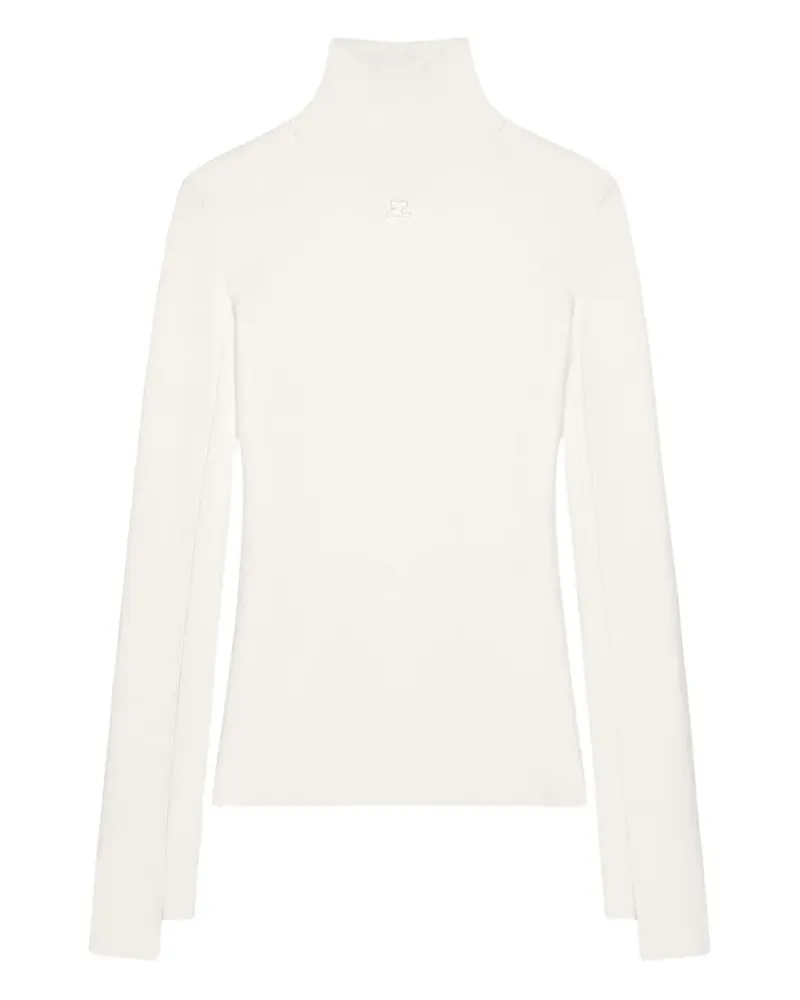 Courrèges Pullover mit Stehkragen - Weiß Weiß