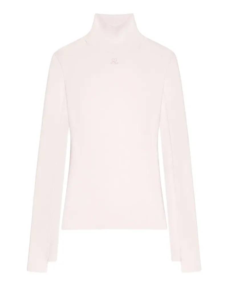 Courrèges Pullover mit Stehkragen - Weiß Weiß