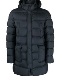 Herno Gesteppte Daunenjacke mit Kapuze Blau