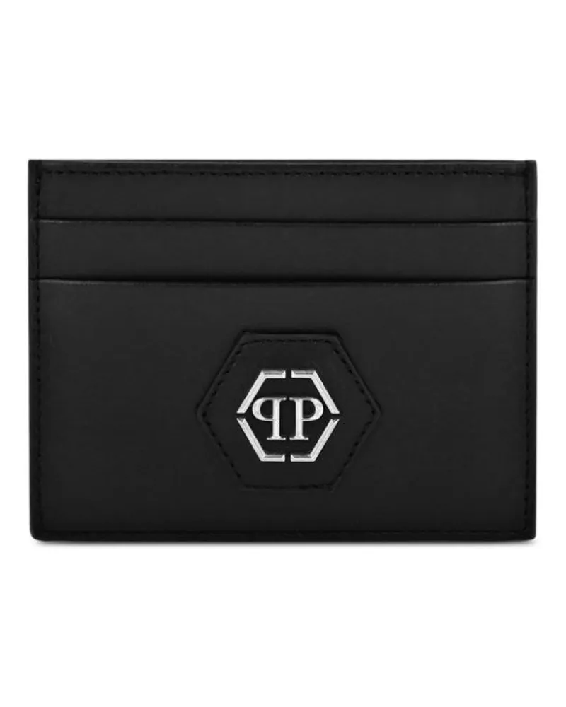 Philipp Plein Kartenetui mit Logo-Schild - Schwarz Schwarz