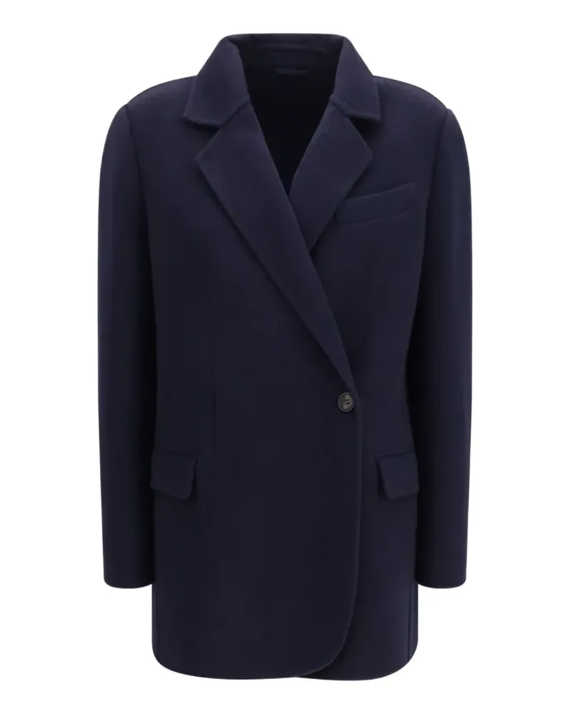 Brunello Cucinelli single-breasted merino wool jacket - Blau Blau