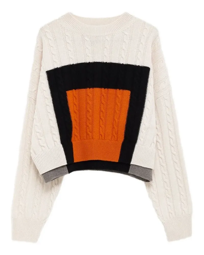 Loewe Pullover in Colour-Block-Optik - Nude Nude