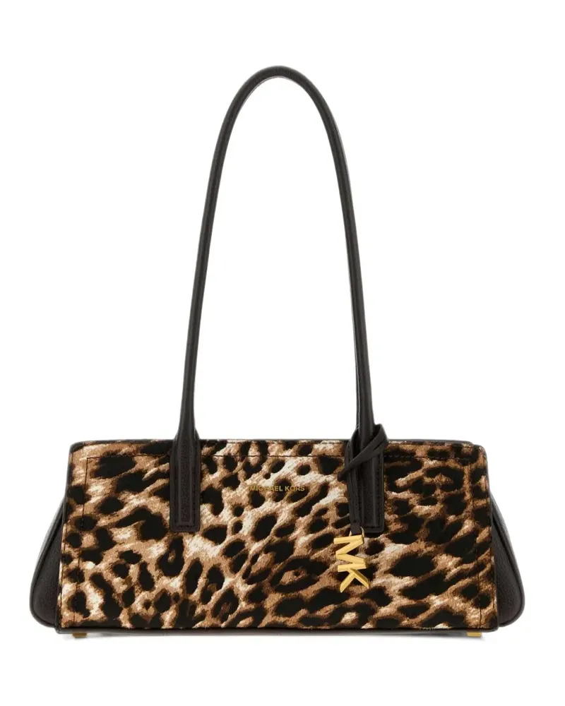 Michael Kors Kleine Laila Schultertasche aus Kalbshaar mit Leopardenprint - Nude Nude
