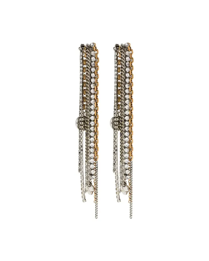 Alexander McQueen Ohrringe mit Kristallen - Silber Silber
