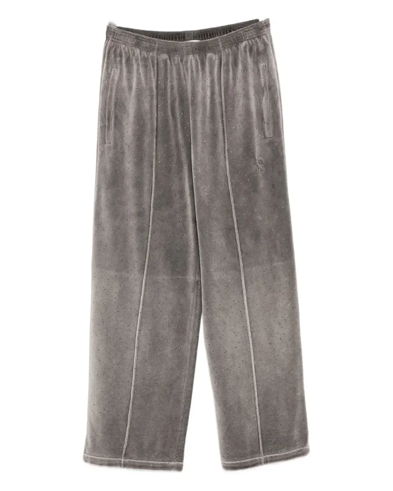Alexander Wang crystal-embellished track pants - Grau Grau
