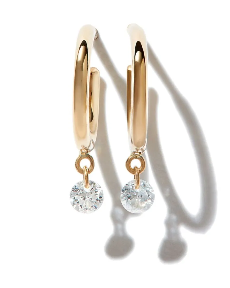 PERSEE 18kt Gelbgoldcreolen mit Diamant Gold