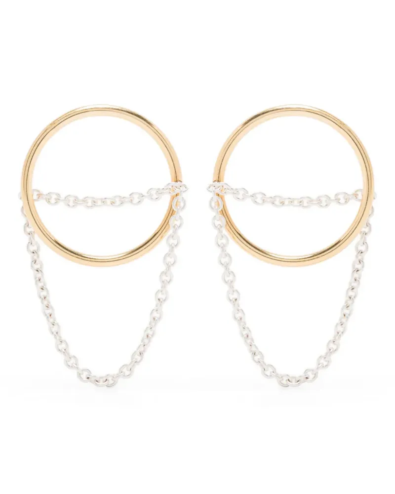 Saskia Diez Ohrringe mit Kettendetail - Gold Gold