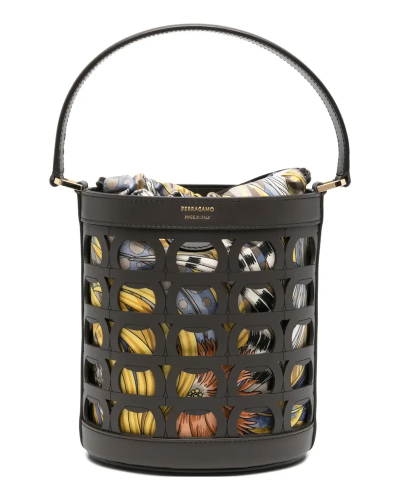 Ferragamo cut-out bucket bag - Braun Braun
