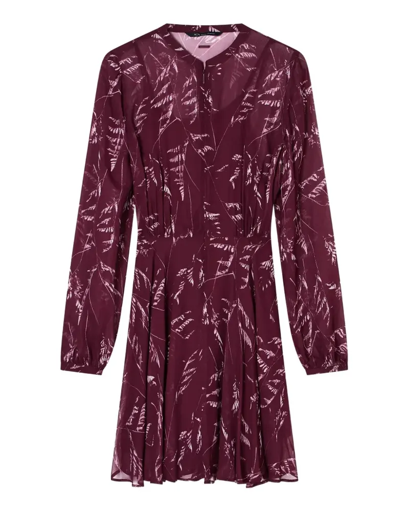 Armani Exchange Kleid mit floralem Print - Rot Rot