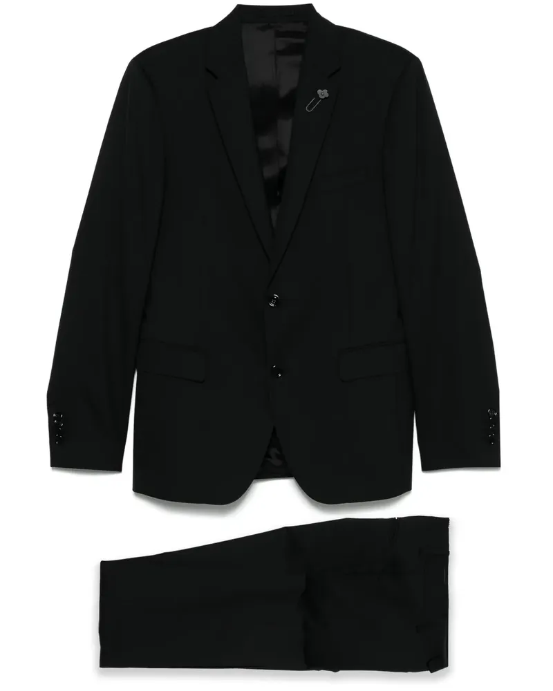 LARDINI Einreihiger Anzug - Schwarz Schwarz