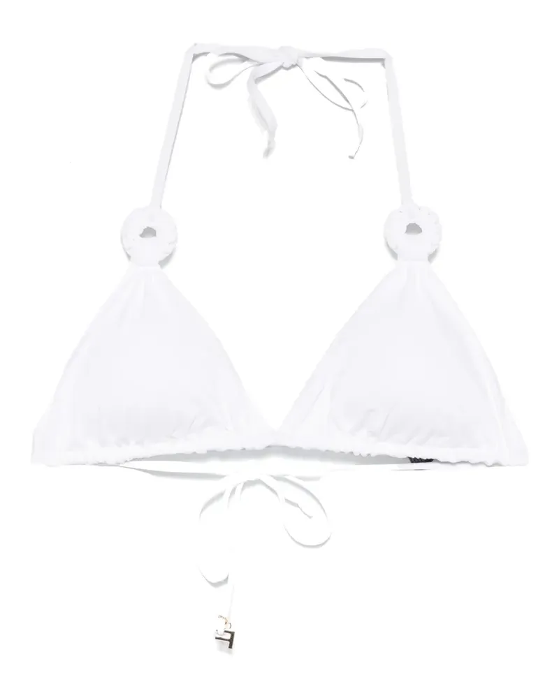 FISICO-Cristina Ferrari ring-detail triangle bikini top - Weiß Weiß