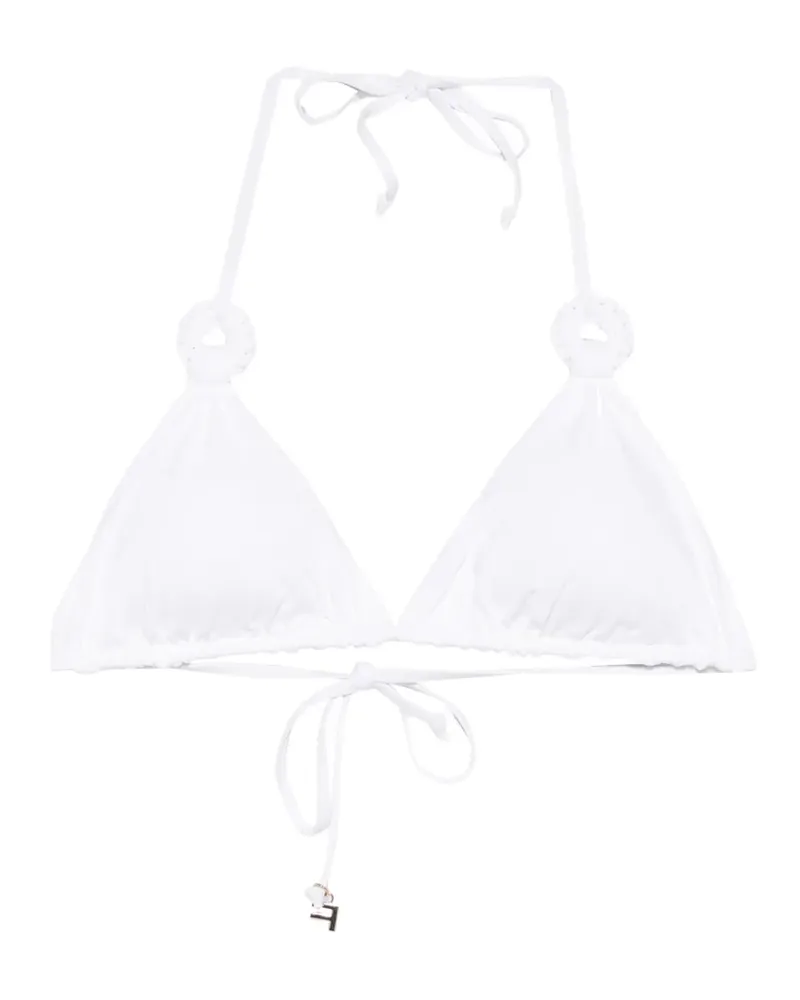 FISICO-Cristina Ferrari ring-detail triangle bikini top - Weiß Weiß