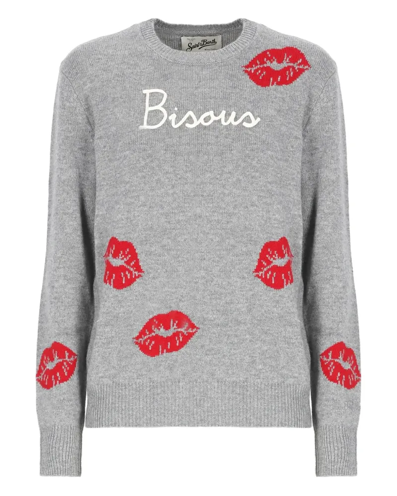 MC2 Saint Barth embroidered long-sleeved sweater - Grau Grau