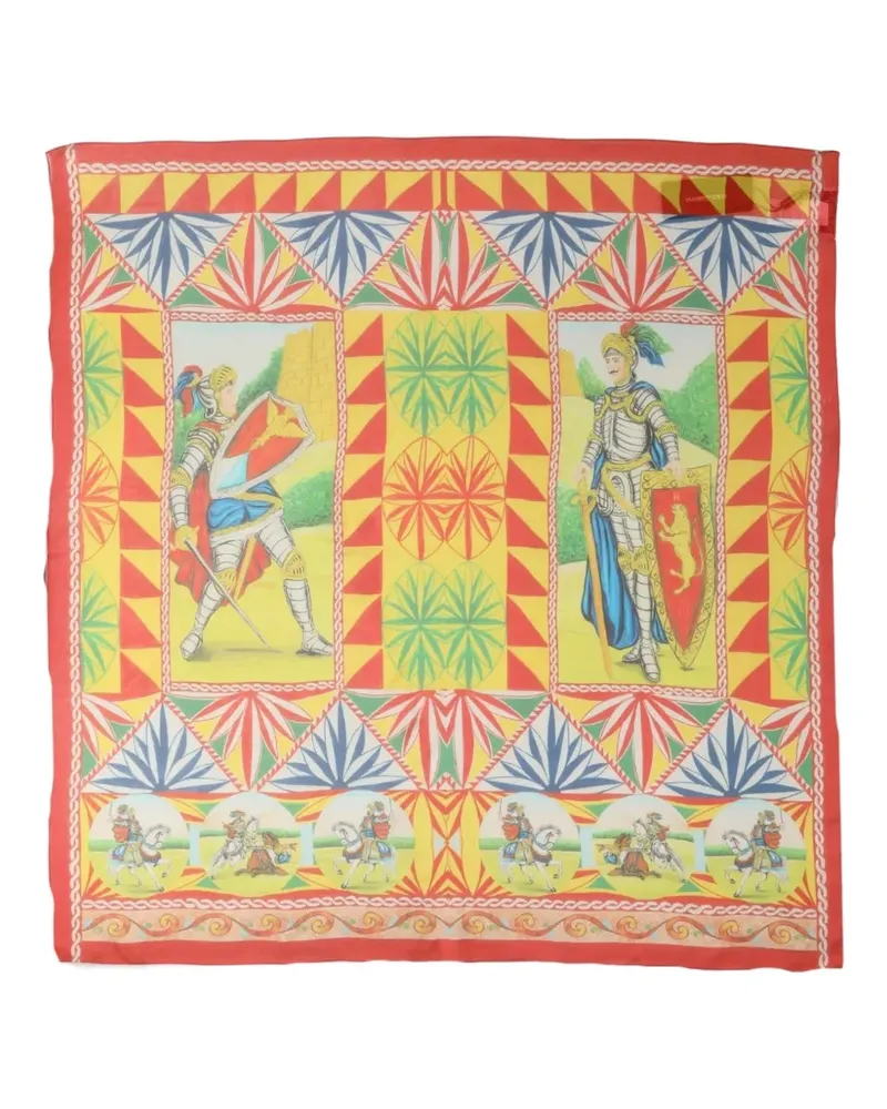 Dolce & Gabbana Carretto-print silk scarf - Gelb Gelb