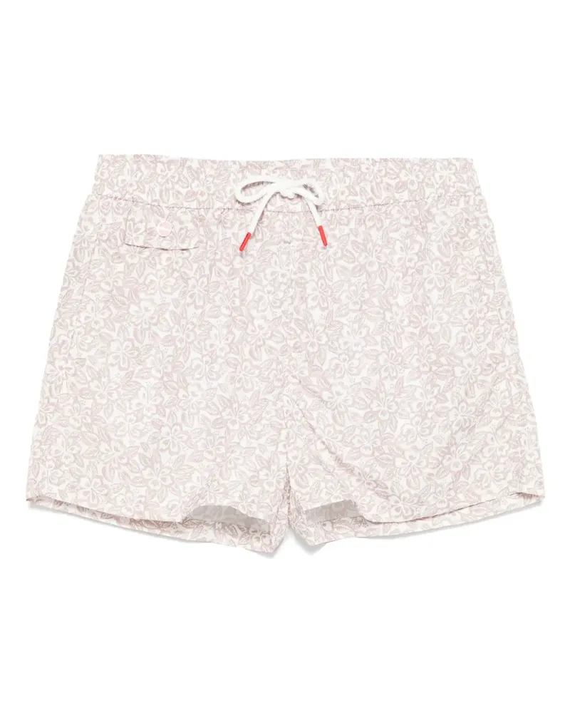Kiton Badeshorts mit Blumen-Print - Nude Nude