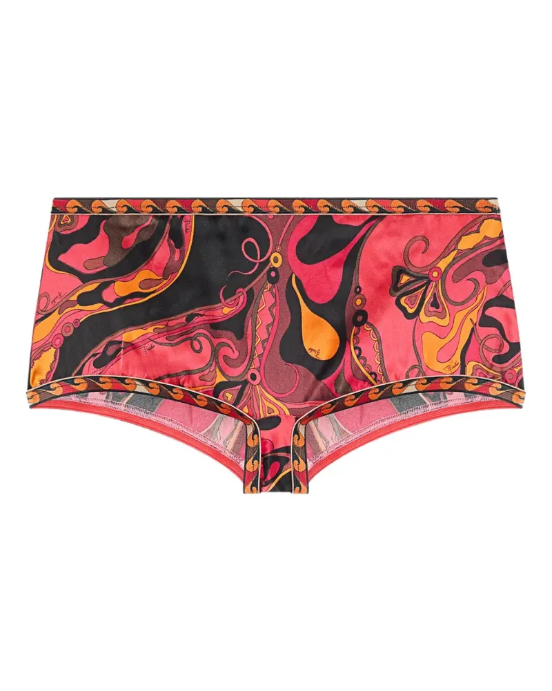 Emilio Pucci Orchidee-print silk coulotte - Rot Rot