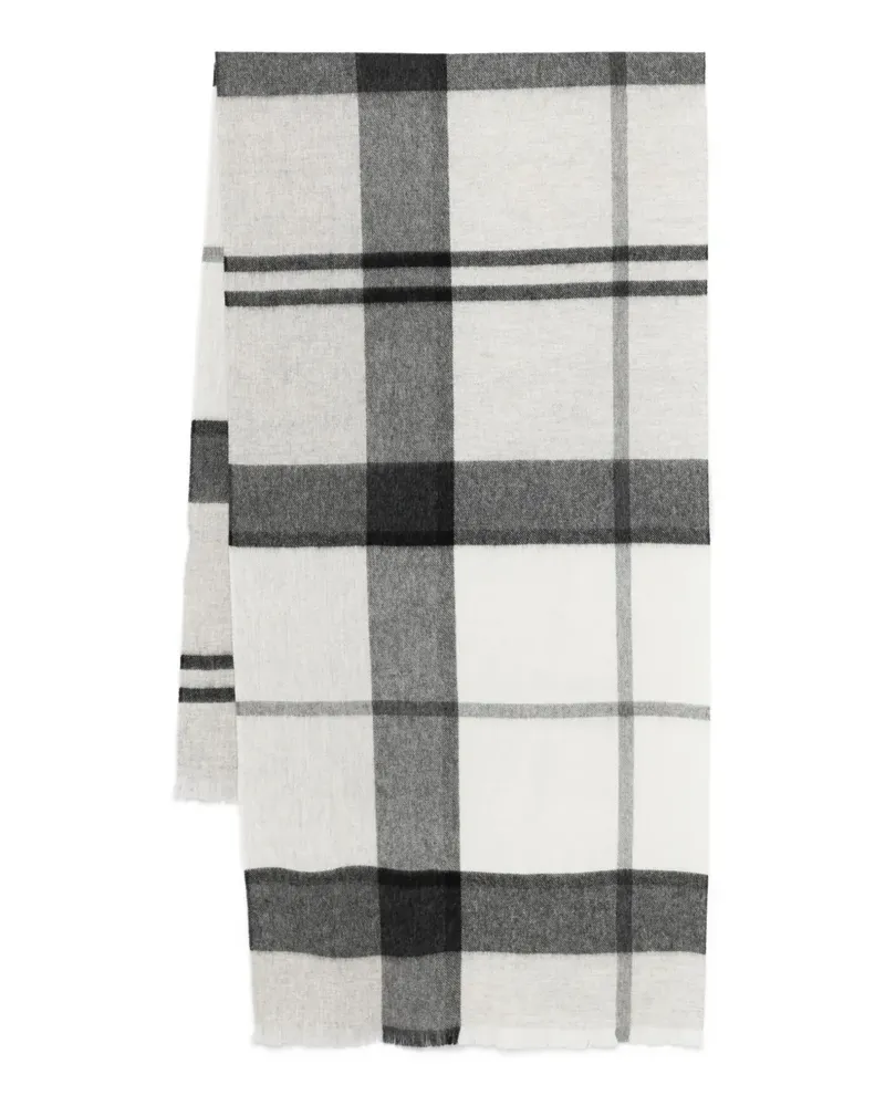 Barbour check-pattern scarf - Grau Grau