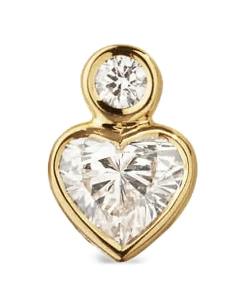 Sophie Bille Brahe Petit Lily Coeur Ohrring mit Diamanten - Gold Gold
