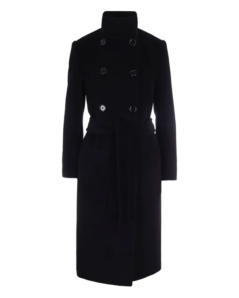 Max Mara Mantel mit Gürtel - Schwarz Schwarz