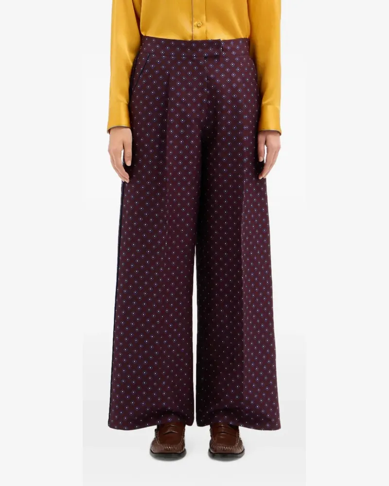 Pierre-Louis Mascia JP688 Hose mit geometrischem Print - Violett Violett