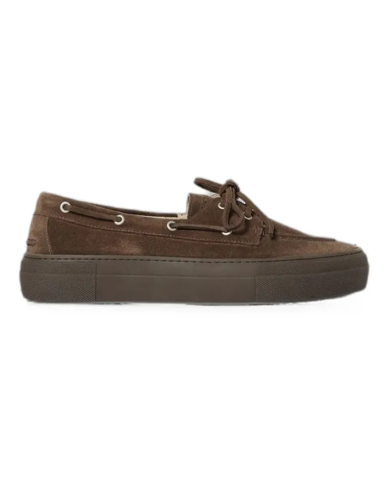 Copenhagen lace-up suede loafers - Braun Braun