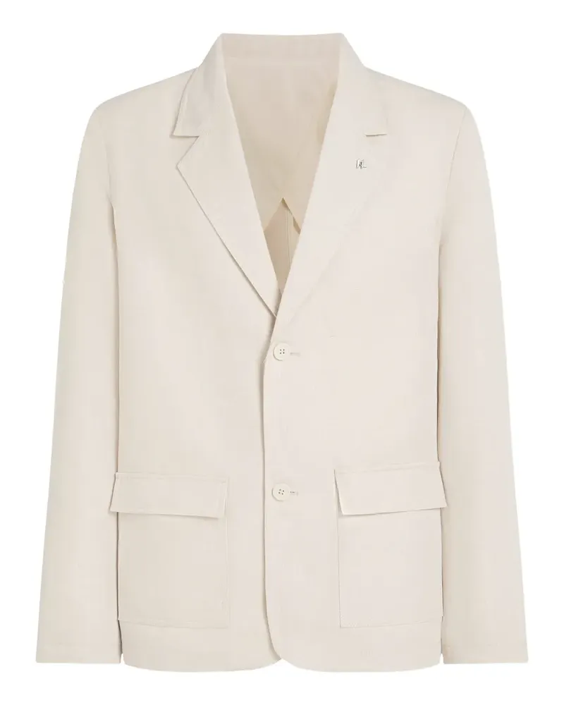 Karl Lagerfeld Leinenblazer mit aufgesetzter Tasche - Braun Braun