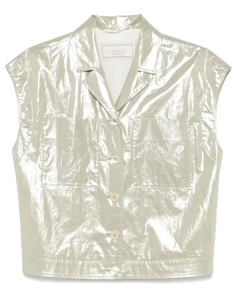 Peserico Laminiertes Hemd - Gold Gold