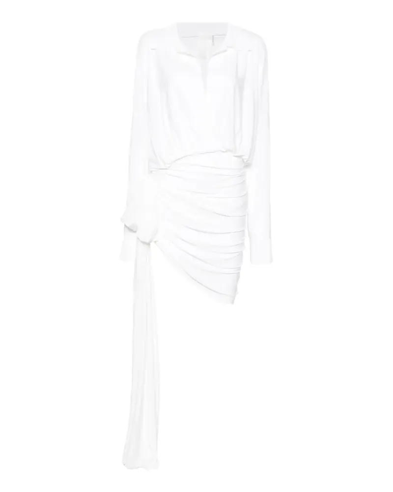 Norma Kamali draped mini dress - Weiß Weiß