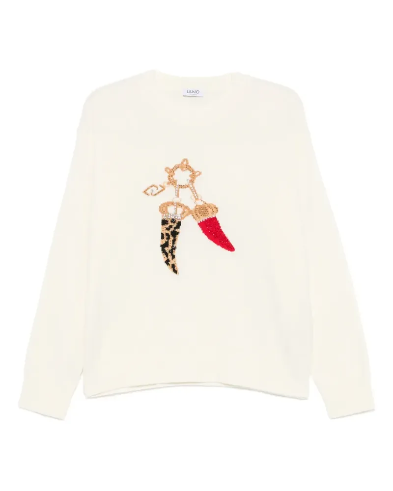 Liu Jo Pullover mit grafischem Print - Nude Nude