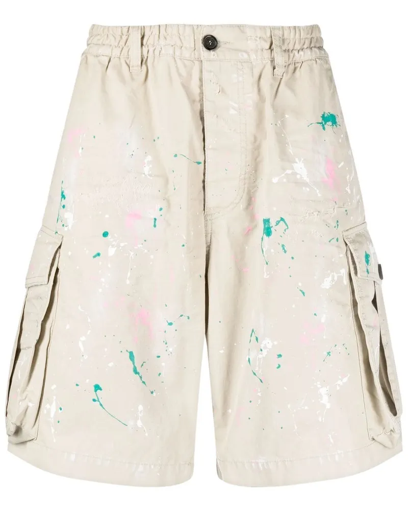 Dsquared2 Cargo-Shorts mit Farbklecksen - Nude Nude