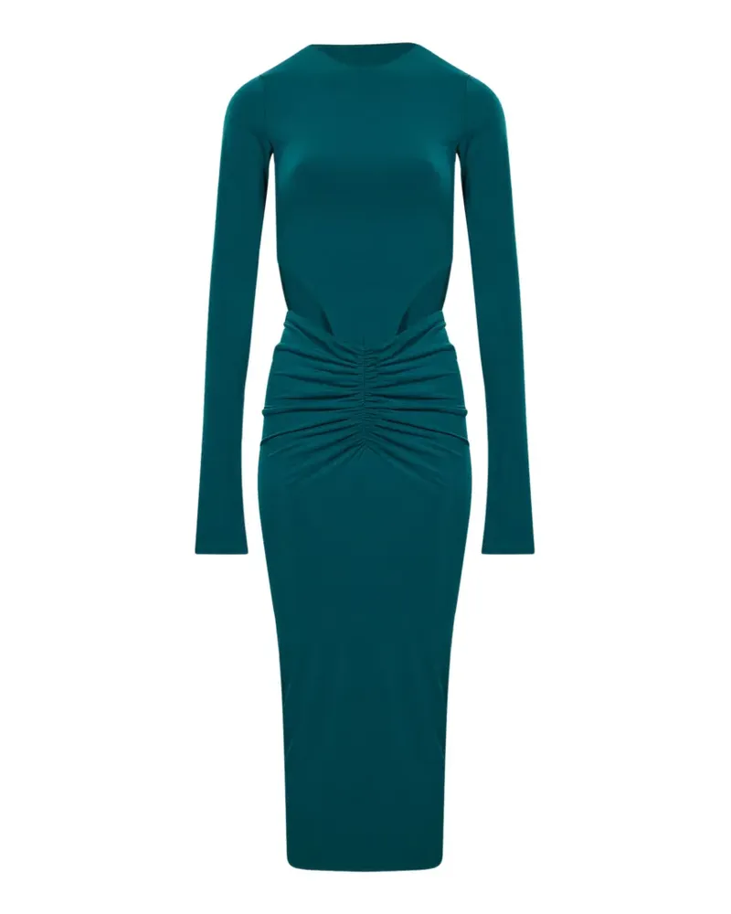 ANDAMANE Heloise cut-out ruched midi dress - Blau Blau