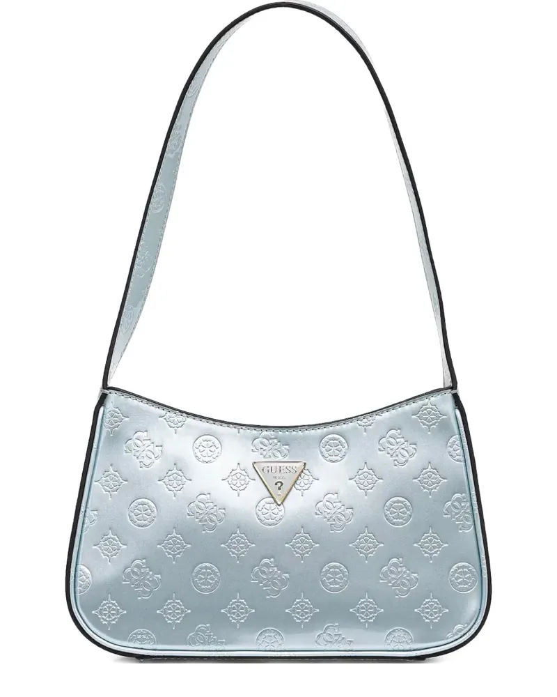 Guess Schultertasche mit Monogramm - Blau Blau