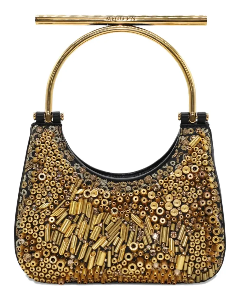 Alexander McQueen Mini-Tasche mit Perlen - Gold Gold