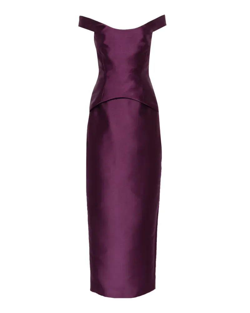 Solace London Pieta Maxikleid aus Damson - Violett Violett