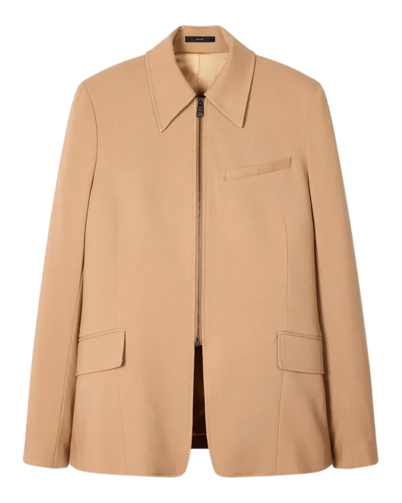 Paul Smith zip-up pointed-collar blazer - Nude Nude