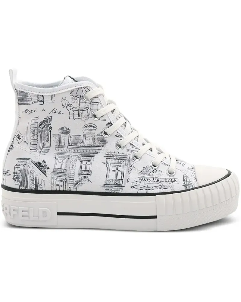 Karl Lagerfeld x Jorge Parra High-Top-Sneakers - Weiß Weiß
