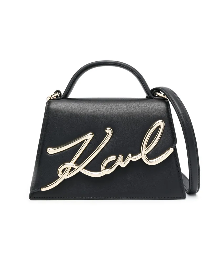 Karl Lagerfeld Kleine Signature Umhängetasche - Schwarz Schwarz