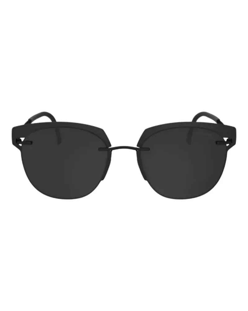 Silhouette oval-frame sunglasses - Schwarz Schwarz