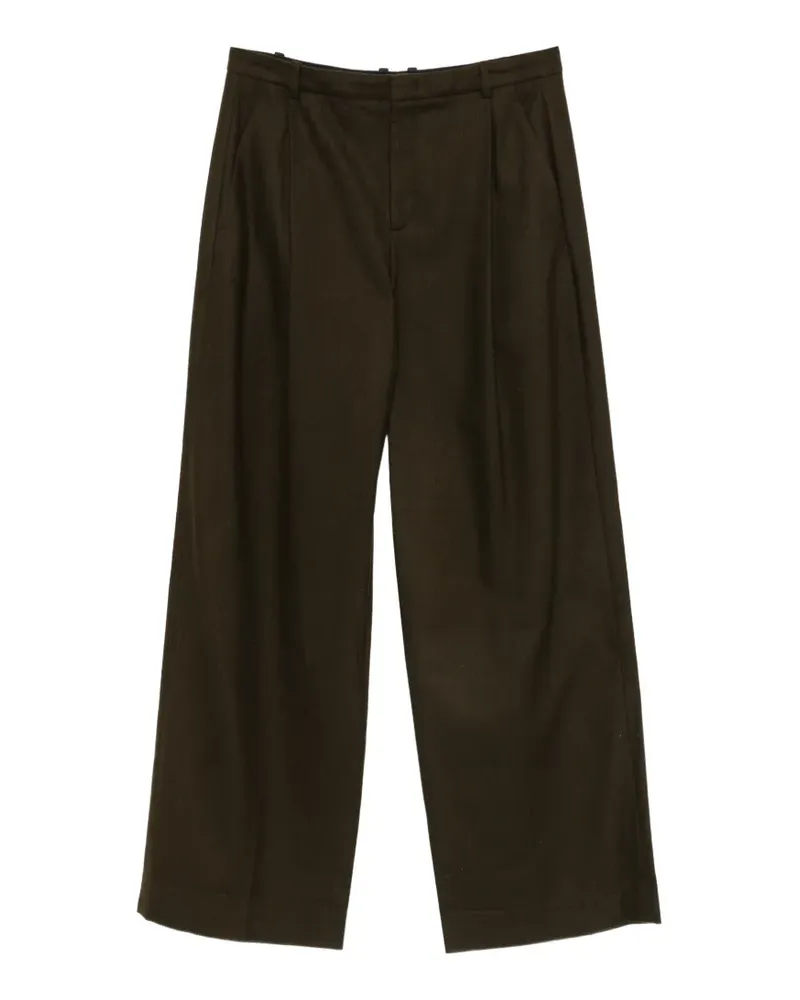 Vince Wide-Leg-Hose mit Bundfalten - Braun Braun